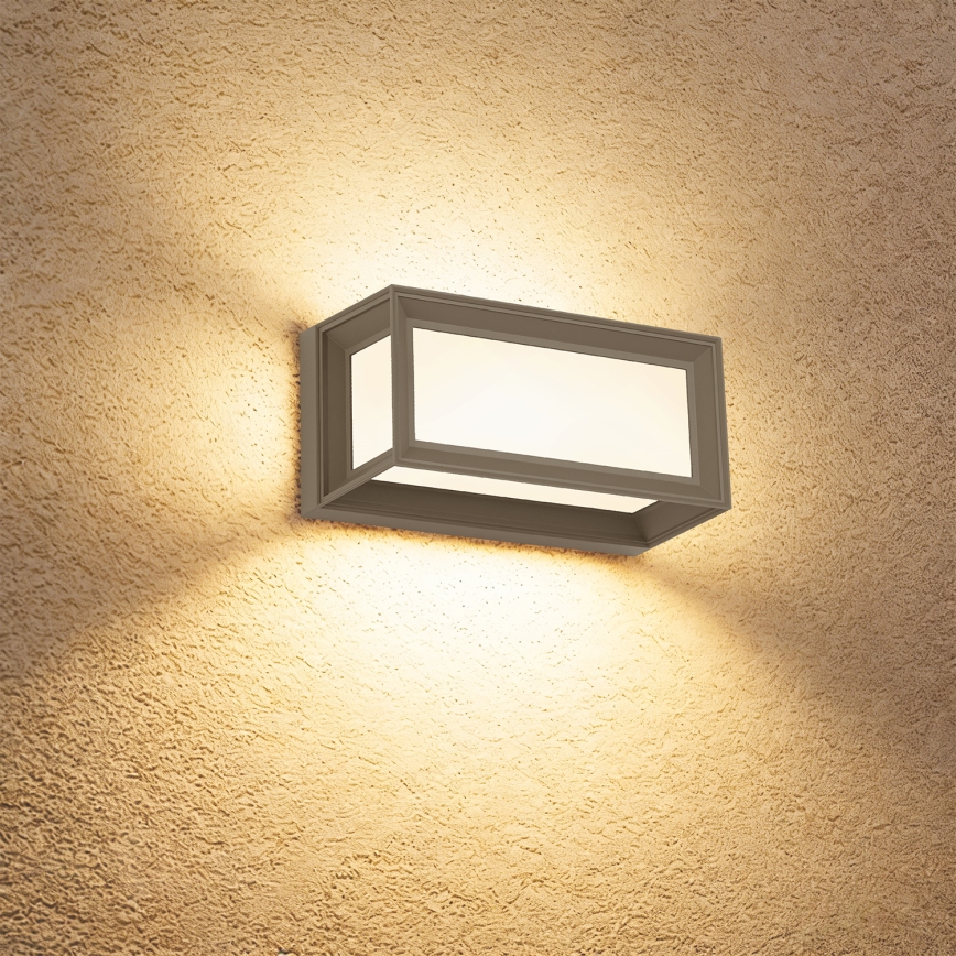Brilagi - LED-Außenwandleuchte mit Sensor PARKER LED/12W/230V grau IP44