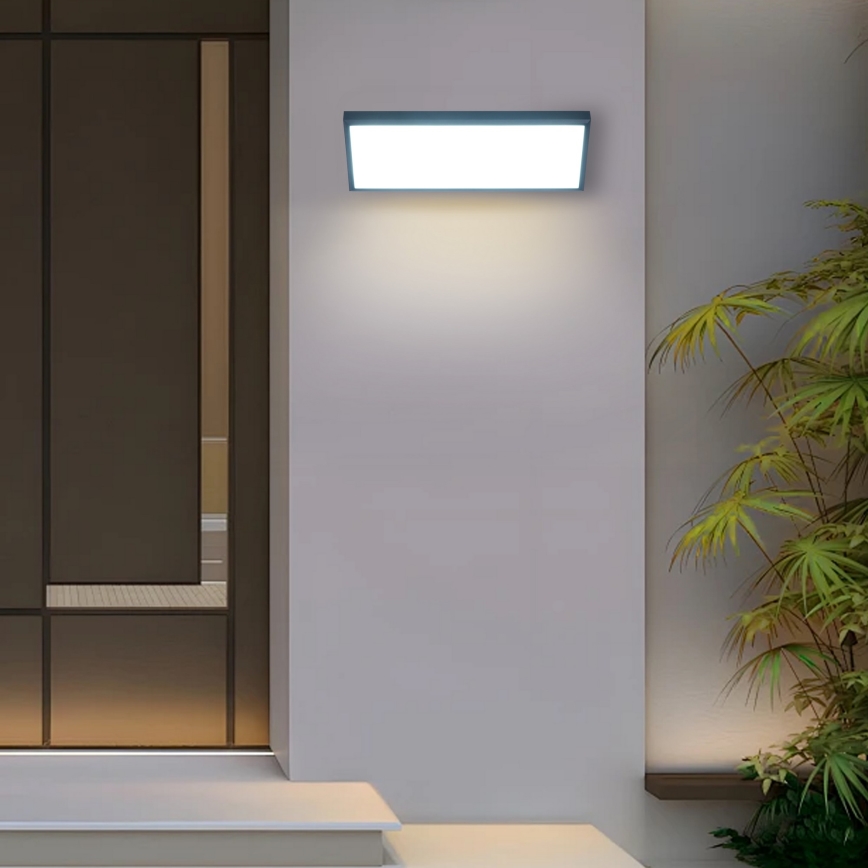 Brilagi - LED Außen-Wandleuchte mit Sensor TRIANGLE LED/42W/230V 45 cm Anthrazit IP65
