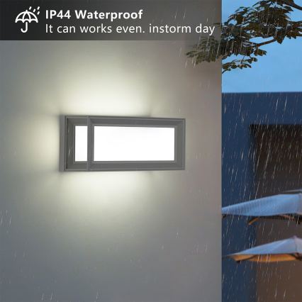 Brilagi - LED Außenwandleuchte PARKER LED/12W/230V 3000/4500/6000K grau IP44