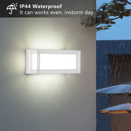 Brilagi - LED-Außenwandleuchte PARKER LED/12W/230V 3000/4500/6000K weiß IP44