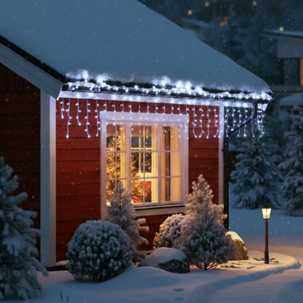 Brilagi - LED-Außen-Weihnachts-Lichterkette 400 LEDs / 8 Funktionen, 23 m, IP44, kaltweiß