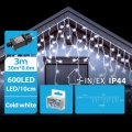 BRILAGI - LED Außen-Weihnachts-Lichterkette 600xLED/6W/8 Funktionen 33x0,6m IP44 kaltweiß