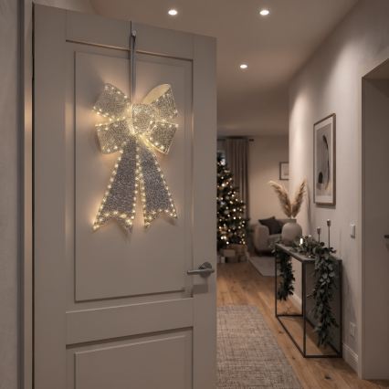BRILAGI - LED Außen-Weihnachtsdekoration LED/3,3W/230V IP44 silberne Schleife