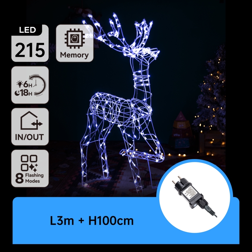 Brilagi - LED-Außen-Weihnachtsdekoration LED/3,6W/31/230V 6500K 105 cm IP44 Rentier