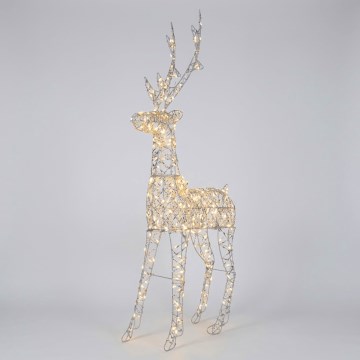 BRILAGI - LED Außen-Weihnachtsdekoration LED/3,6W/8 Funktionen 130 cm IP44 Rentier warmweiß