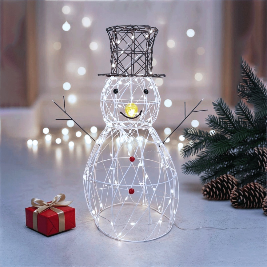 BRILAGI - LED Außen-Weihnachtsdekoration LED/3,6W/8 Funktionen 60 cm IP44 Schneemann kaltweiß