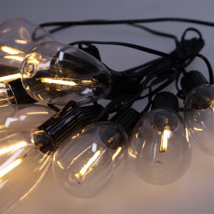 Brilagi - LED-Außen-Weihnachtsgirlande 10xLED/3xAA 3,2m IP44 warmweiß