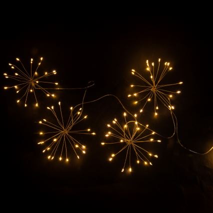 Brilagi - LED-Außen-Weihnachtslichterkette 150 LEDs 5 m IP44 warmweiß Feuerwerk