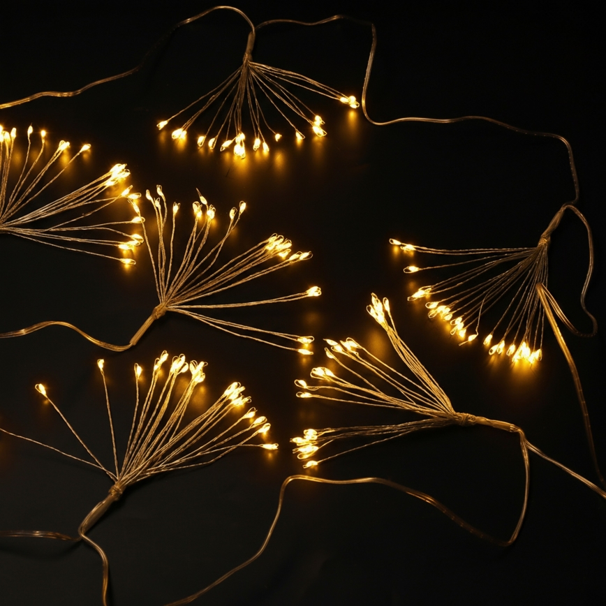 Brilagi - LED-Außen-Weihnachtslichterkette 150 LEDs 5 m IP44 warmweiß Feuerwerk