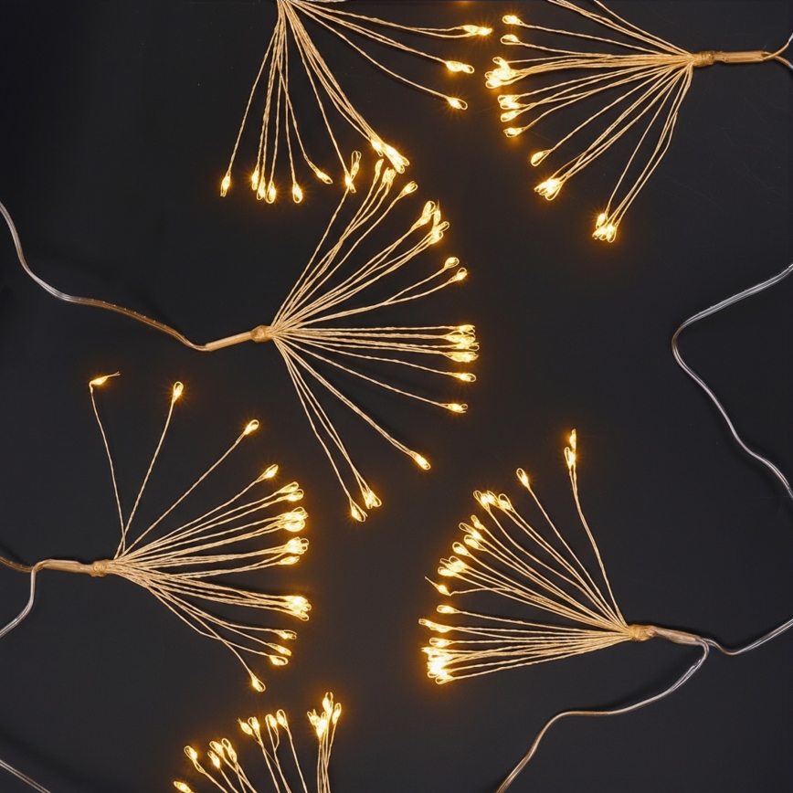 Brilagi - LED-Außen-Weihnachtslichterkette 150 LEDs 5 m IP44 warmweiß Feuerwerk