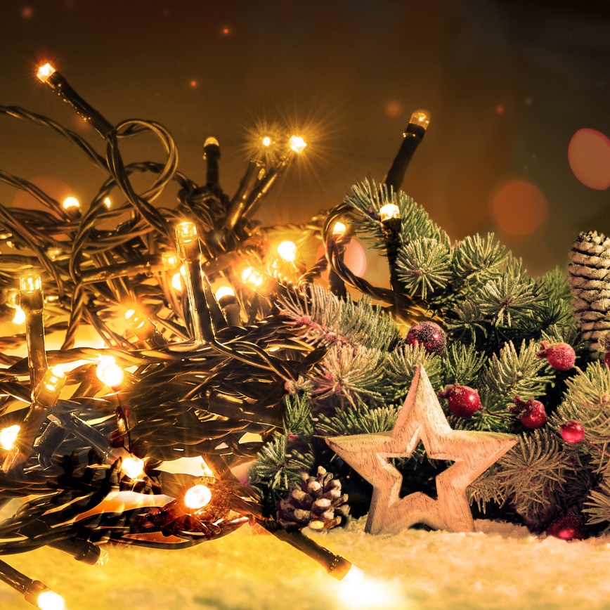BRILAGI - LED-Außen-Weihnachtslichterkette 200 LEDs/8 Funktionen 23 m IP44 warmweiß