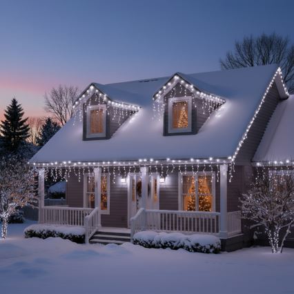 Brilagi - LED-Außen-Weihnachtslichterkette 200xLED/8 Funktionen 13m IP44 kaltweiß Eiszapfen