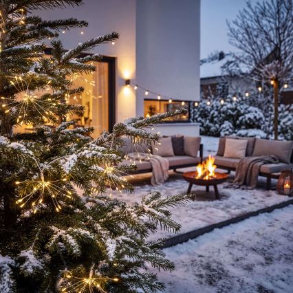 BRILAGI - LED Außen-Weihnachtslichterkette 300xLED 7m IP44 warmweiß Feuerwerk-Effekt