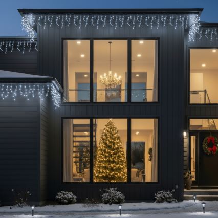 Brilagi - LED Außen-Weihnachtslichterkette 400xLED/8 Funktionen 23m IP44 kaltweiß