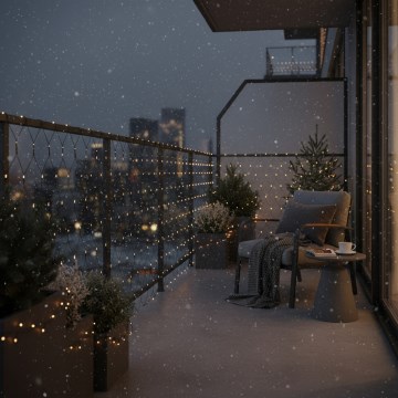 Brilagi - LED-Außen-Weihnachtsvorhang 160xLED 7x2m IP44 warmweiß