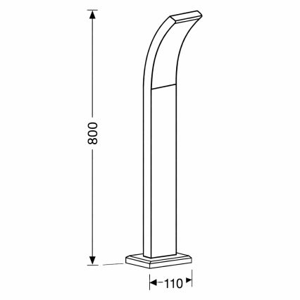 Brilagi - LED-Außenleuchte ARCELO LED/9W/230V 80 cm IP44