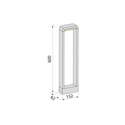 BRILAGI - LED Außenleuchte BARI LED/10W/230V 4000K IP65 60 cm anthrazit