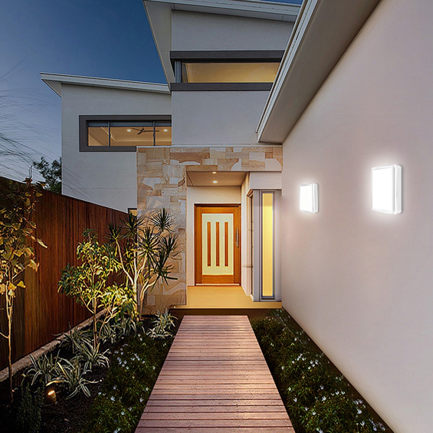 Brilagi - LED Außenleuchte BENE LED/24W/230V 26x26 cm weiß IP54