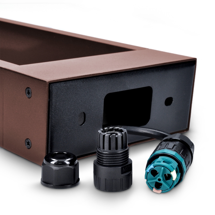 Brilagi - LED-Außenleuchte CROTONE LED/7W/230V braun IP54 80 cm