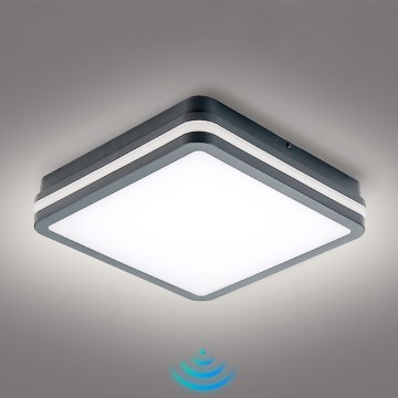 Brilagi - LED Außenleuchte mit Bewegungsmelder BENE LED/24W/230V 26x26 cm Anthrazit IP54