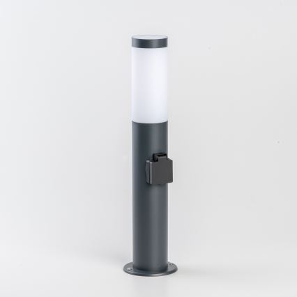 BRILAGI - LED-Außenlampe ELIA mit Steckdose 1xE27/7W/230V 4000K IP44 50 cm Anthrazit