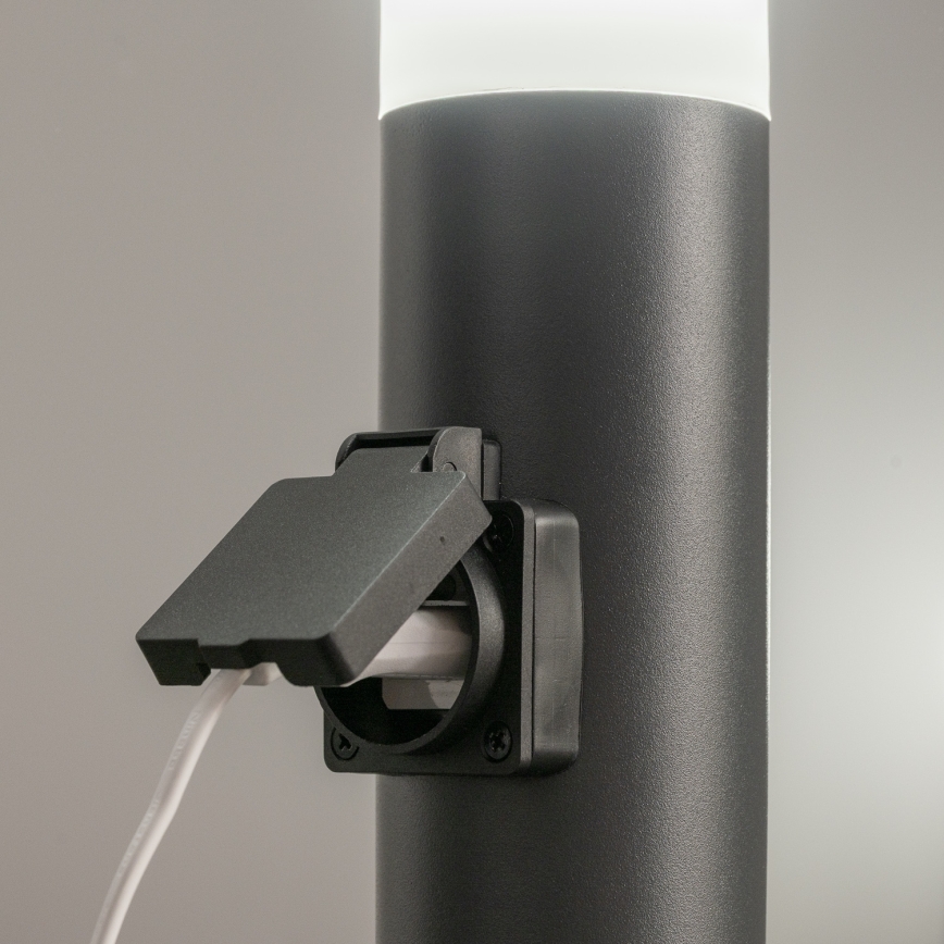 BRILAGI - LED-Außenlampe ELIA mit Steckdose 1xE27/7W/230V 4000K IP44 50 cm Anthrazit