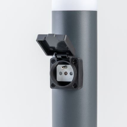 BRILAGI - LED-Außenlampe ELIA mit Steckdose 1xE27/7W/230V 4000K IP44 50 cm Anthrazit