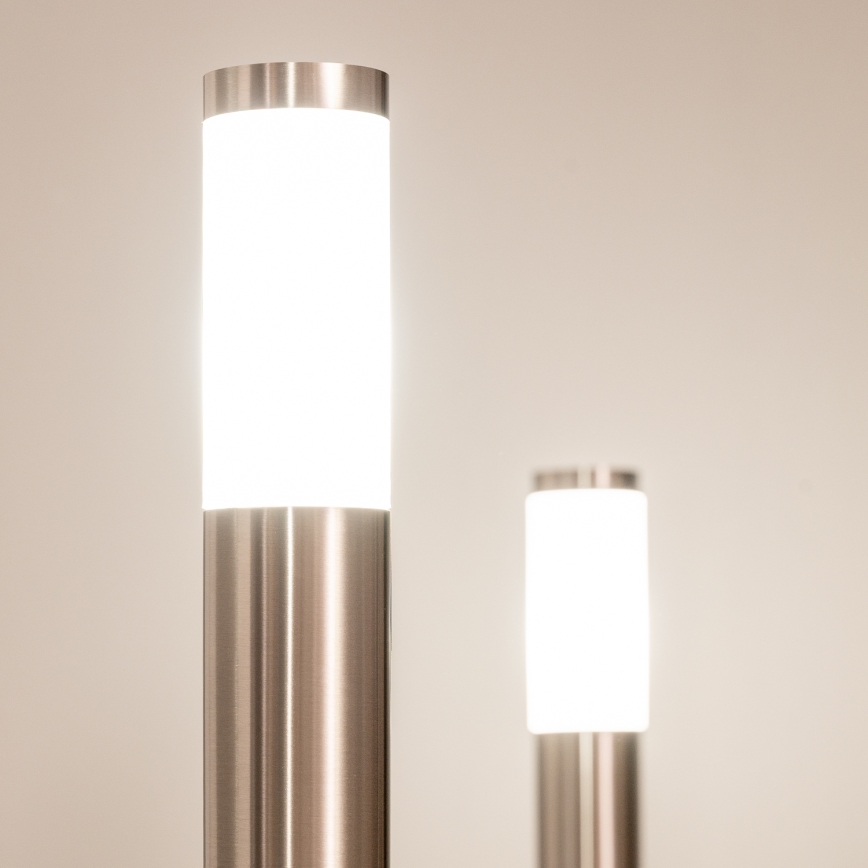 BRILAGI - LED-Außenleuchte mit Steckdose ELIA 1xE27/7W/230V 4000K IP44 50 cm matt verchromt