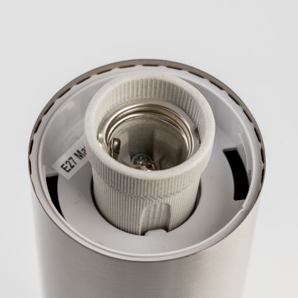 BRILAGI - LED-Außenleuchte mit Steckdose ELIA 1xE27/7W/230V 4000K IP44 50 cm matt verchromt