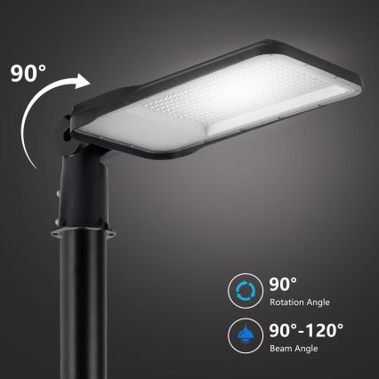 Brilagi - LED-Außen-Straßenleuchte mit 3 m Mast und Gelenk URBANLIGHT LED/200W/230V schwarz IP65