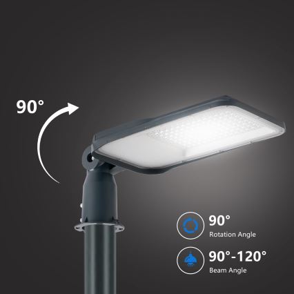Brilagi - LED-Außen-Straßenleuchte mit 4 m Mast und Schwenkarm URBANLIGHT LED/100W/230V anthrazit IP65
