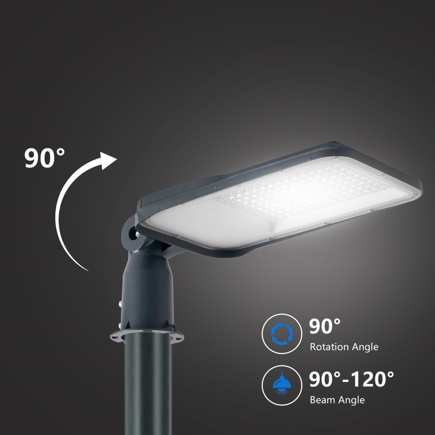 Brilagi - LED-Außen-Straßenleuchte mit 4 m Mast und Schwenkarm URBANLIGHT LED/100W/230V anthrazit IP65