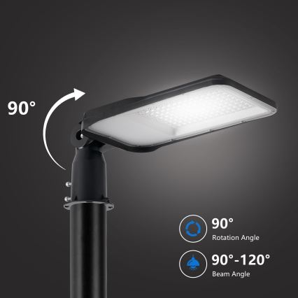 Brilagi - URBANLIGHT LED-Straßenlaterne für den Außenbereich mit 4 m Mast und Gelenk LED/100W/230V, schwarz, IP65