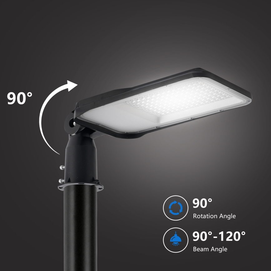 Brilagi - URBANLIGHT LED-Straßenlaterne für den Außenbereich mit 4 m Mast und Gelenk LED/100W/230V, schwarz, IP65