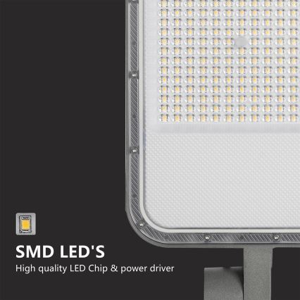 Brilagi - LED-Außen-Straßenleuchte mit 3 m Mast und Gelenk, URBANLIGHT LED/200W/230V, grau, IP65