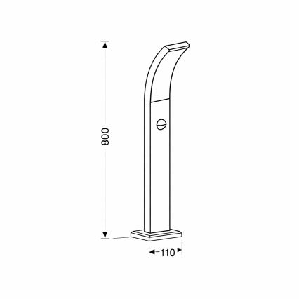 Brilagi - LED-Außenleuchte mit Sensor ARCELO LED/9W/230V 50 cm IP44