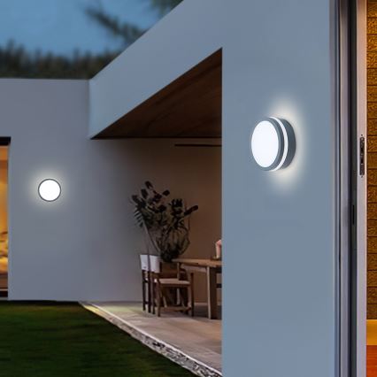Brilagi - LED-Außenleuchte mit Sensor BENE LED/18W/230V d 22 cm anthrazit IP54