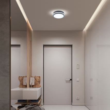 Brilagi - LED-Außenleuchte mit Sensor BENE LED/18W/230V d 22 cm anthrazit IP54