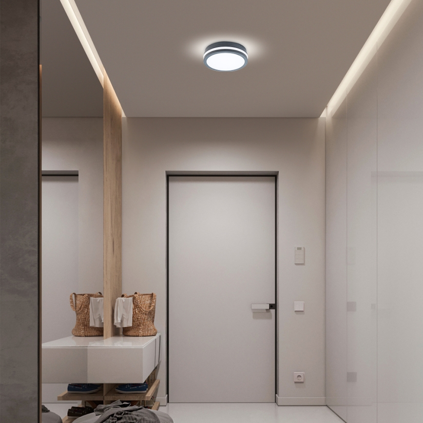 Brilagi - LED-Außenleuchte mit Sensor BENE LED/18W/230V d 22 cm anthrazit IP54