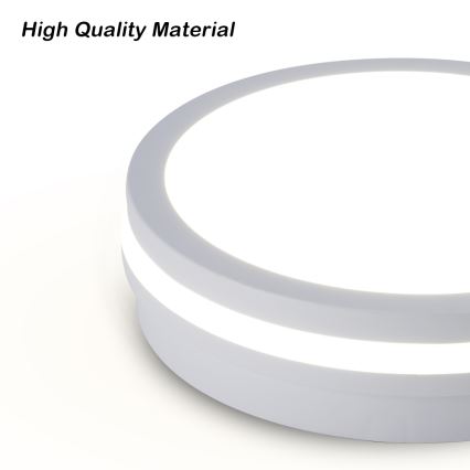 Brilagi - LED-Außen-Deckenleuchte mit Sensor BENE LED/18W/230V Ø 21,5 cm weiß IP54