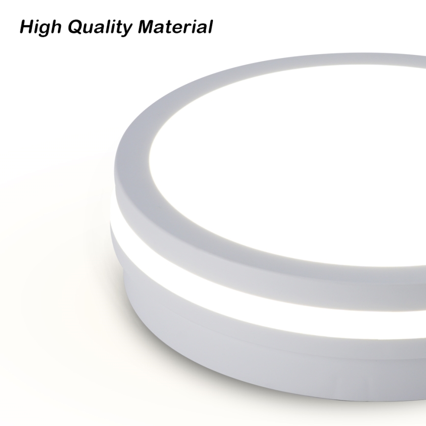 Brilagi - LED-Außen-Deckenleuchte mit Sensor BENE LED/18W/230V Ø 21,5 cm weiß IP54