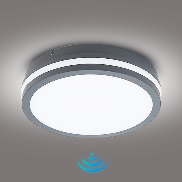 Brilagi - LED-Außenleuchte mit Sensor BENE LED/24W/230V d 26 cm anthrazit IP54