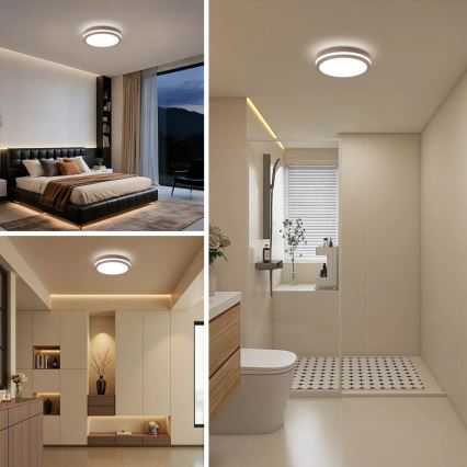 Brilagi - LED-Außenleuchte mit Sensor BENE LED/24W/230V Ø 26 cm braun IP54