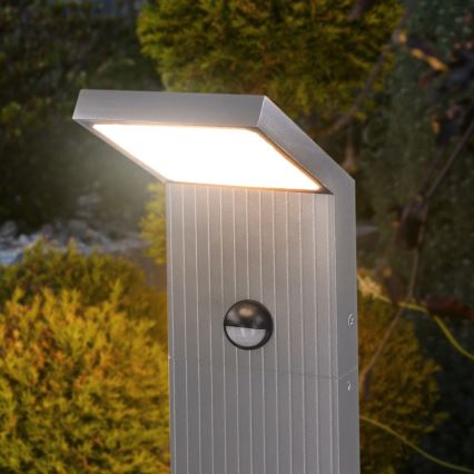 Brilagi - LED-Außenleuchte mit Sensor RIANO LED/8W/230V silber IP65
