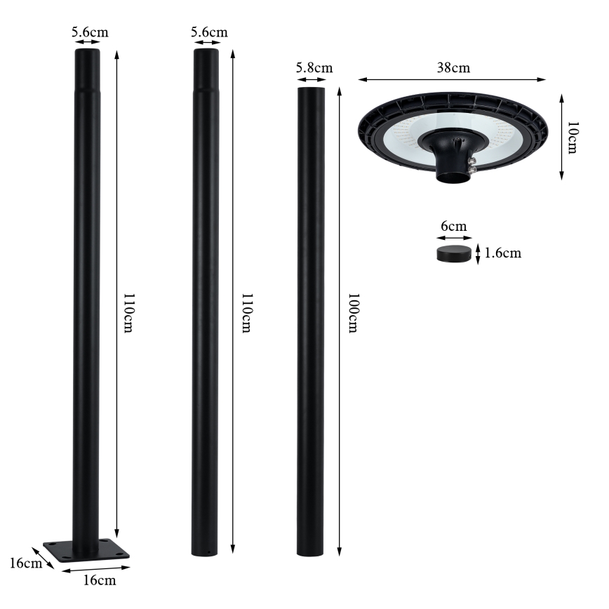 Brilagi - LED-Außenstraßenleuchte URBANSPARK LED/60W/230V schwarz IP65