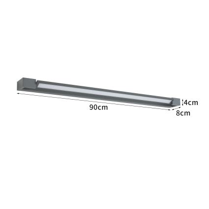 Brilagi - LED-Außenwandleuchte AQUA LINE LED/24W/230V 90 cm IP44 Anthrazit CRI 90