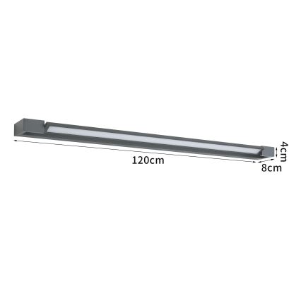 Brilagi - LED-Außenwandleuchte AQUA LINE LED/36W/230V 120 cm IP44 Anthrazit CRI 90