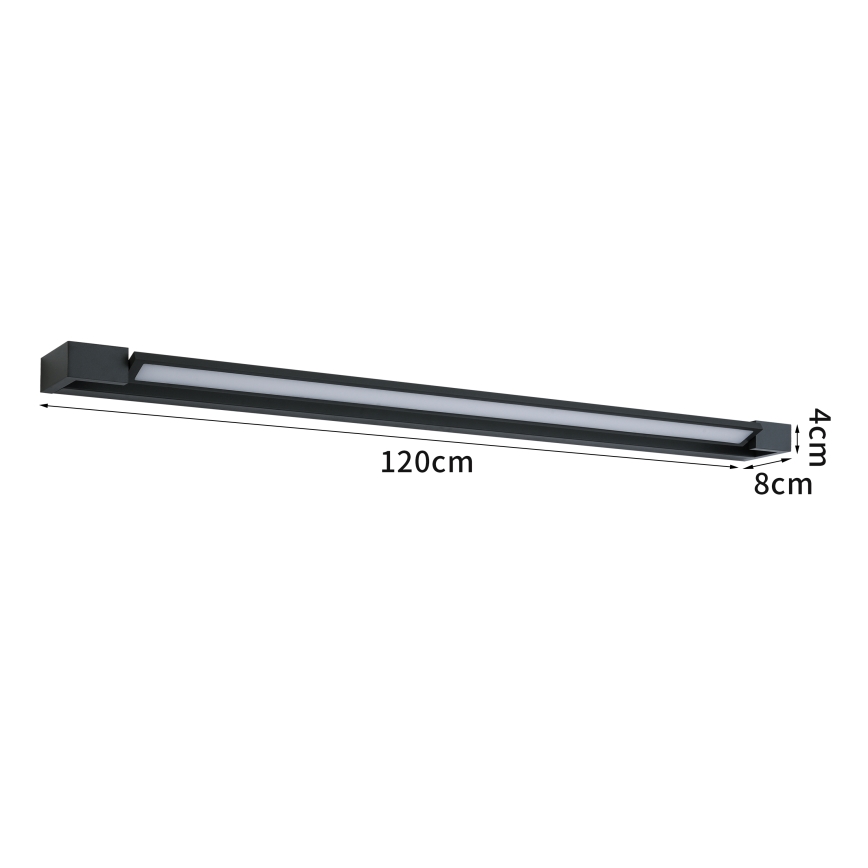 BRILAGI - LED Außenwandleuchte AQUA LINE LED/36W/230V 120 cm IP44 schwarz CRI 90