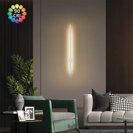 Brilagi - LED-Außenwandleuchte AURA LED/12W/230V 3000K IP54 65 cm weiß CRI 90