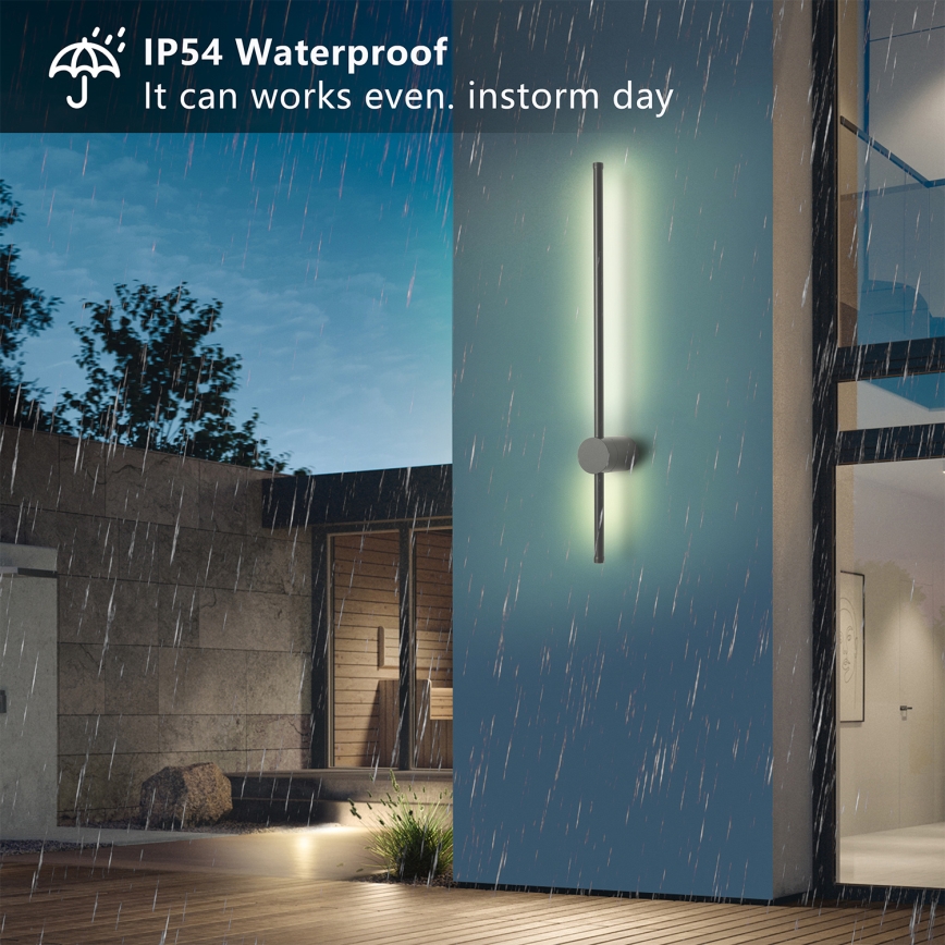 Brilagi - LED Außenwandleuchte AURA LED/12W/230V 3000K IP54 65 cm anthrazit CRI 90